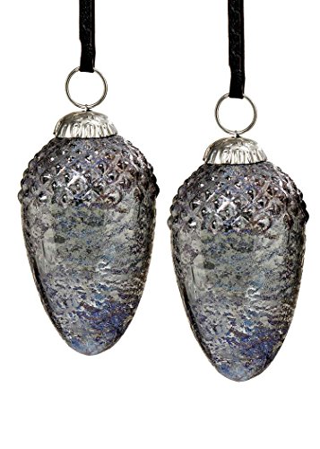 condecoro Glas Hänger - Zapfen - Dekohänger Fensterhänger Baumschmuck türkis, 2er Set condecoro Glas Hänger - Zapfen - Dekohänger Fensterhänger Baumschmuck türkis, 2er Set von condecoro