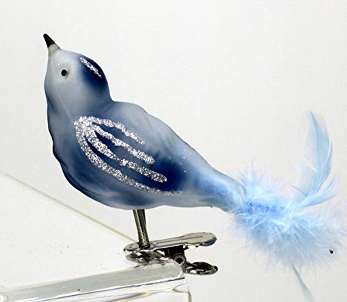 condecoro Glasvogel Christbaumschmuck Clipvogel blau von condecoro