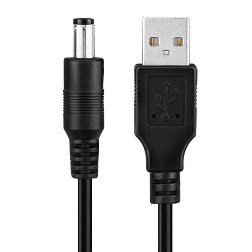 conecto CC20035 Niedervolt Ladekabel (USB-A Stecker auf DC-Hohlstecker 5,5x2,1mm), 0,60m, schwarz von conecto
