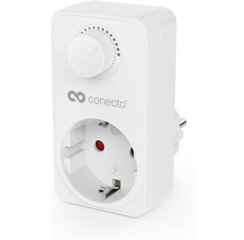conecto Drehdimmer Steckdosendimmer Adapter mit Helligkeitsregler von conecto