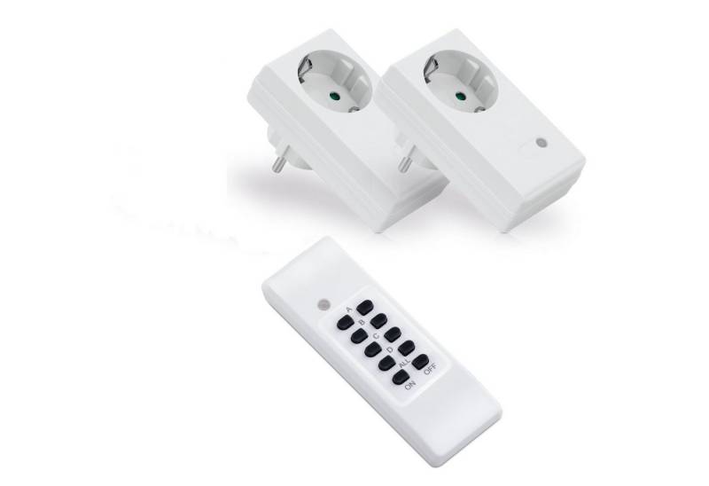 conecto Funksteckdose conecto® Funksteckdosen Set, 1100 Watt, weiß, 2-St. von conecto