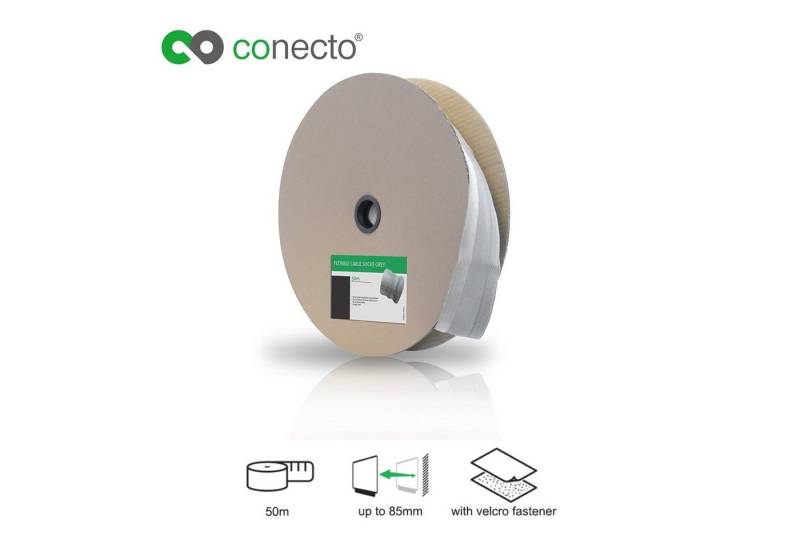 conecto Geflechtschlauch conecto CC50319 Universeller Polyester-Kabelschlauch, selbst zusammenz von conecto