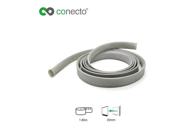 conecto Geflechtschlauch conecto CC50324 Universeller Polyester-Kabelschlauch, selbst zusammenz von conecto