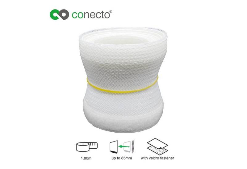 conecto Geflechtschlauch conecto CC50328 Universeller Polyester-Kabelschlauch, selbst zusammenz von conecto
