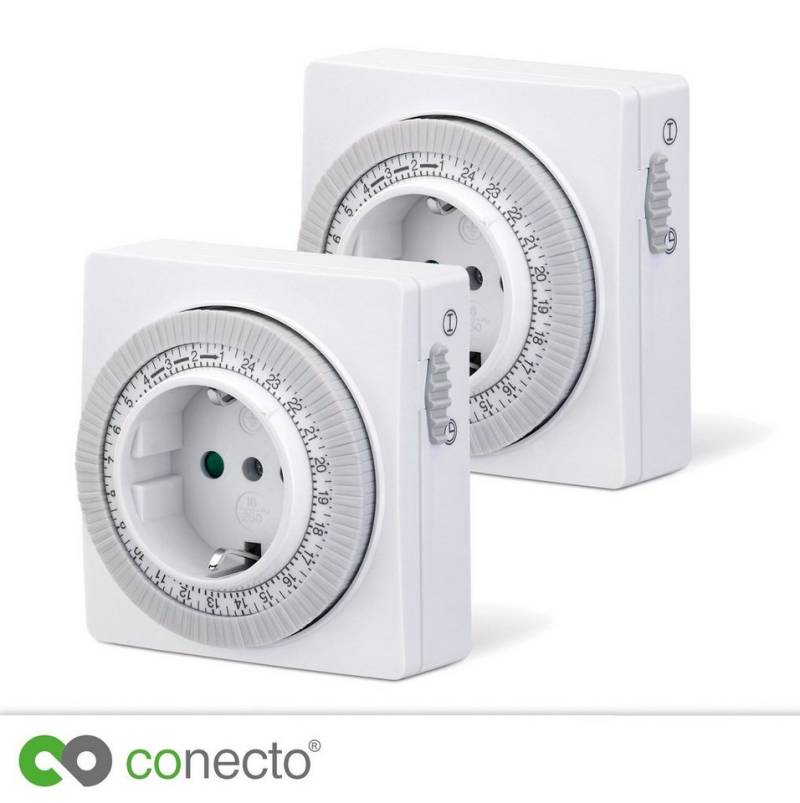 conecto Zeitschaltuhr conecto Mechanische Zeitschaltuhr, IP20, 3500 Watt, weiß (2 Stück) conecto Zeitschaltuhr conecto Mechanische Zeitschaltuhr, IP20, 3500 Watt, weiß (2 Stück) von conecto