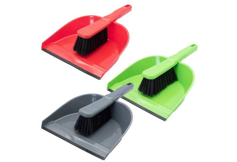 TSB Werk Kehrgarnitur Kehrgarnitur Kehrschaufel Handfeger Schaufel Besen, (3-tlg), Handbesen, Kehrset, Handkehrset von TSB Werk