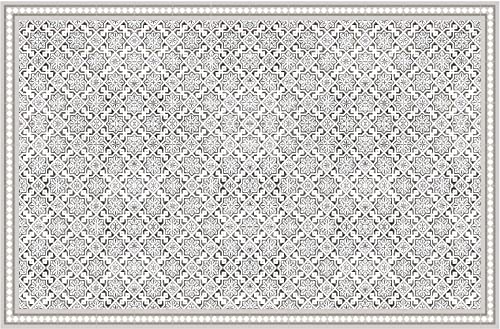 MATTEO, 118x180cm, Tiles Moroccan beige Vinyl Bodenmatte von contento