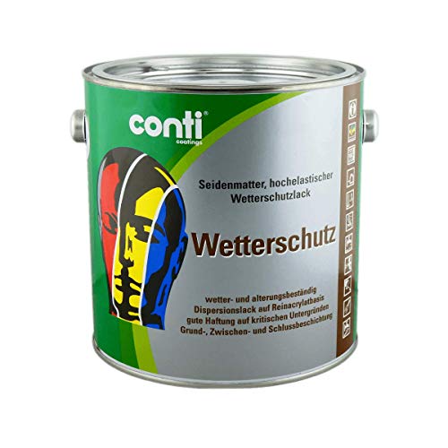 Conti Wetterschutzfarbe 2,5 Liter, RAL 9016: Weiß von conti coatings