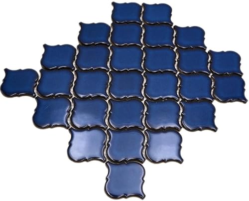 Keramik Mosaik Florentiner Keramikmosaik Mosaikfliesen kobaltblau glänzend Wand Boden Küche Bad Dusche von conwire
