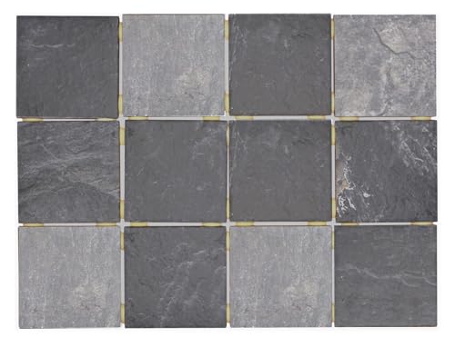 Keramikmosaik Fliese Grau Schwarz Anthrazit - R10 - Bodenfliese Wandfliese Frostbeständig | 10 Mosaikmatten von conwire