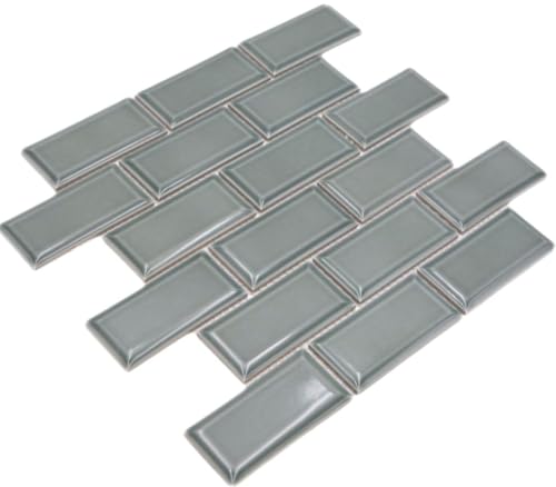 Metro Subway Mosaik Fliese Keramik petrol für WAND BAD WC DUSCHE KÜCHE FLIESENSPIEGEL THEKENVERKLEIDUNG BADEWANNENVERKLEIDUNG WB26M-0218 von conwire