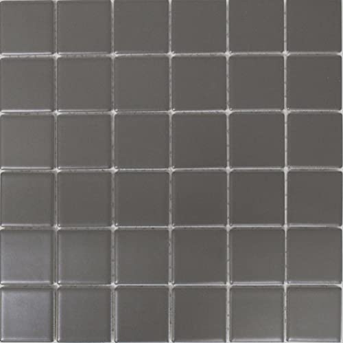 Mosaik Fliese Keramik metallgrau metall matt für BODEN WAND BAD WC DUSCHE KÜCHE FLIESENSPIEGEL THEKENVERKLEIDUNG BADEWANNENVERKLEIDUNG Mosaikmatte Mosaikplatte von conwire