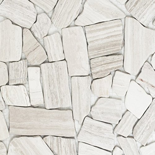 Mosaik Fliese Marmor Naturstein Bruch Ciot Grau Streifen für BODEN WAND BAD WC DUSCHE KÜCHE FLIESENSPIEGEL THEKENVERKLEIDUNG BADEWANNENVERKLEIDUNG Mosaikmatte Mosaikplatte von conwire