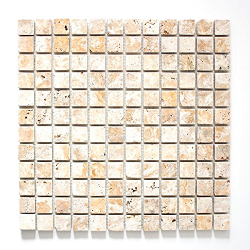 Mosaik Fliese Travertin Naturstein gelb Gold Antique Travertin für BODEN WAND BAD WC DUSCHE KÜCHE FLIESENSPIEGEL THEKENVERKLEIDUNG BADEWANNENVERKLEIDUNG Mosaikmatte Mosaikplatte von conwire