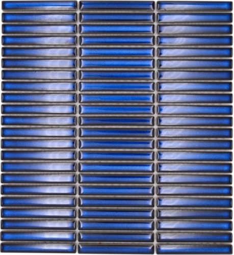 Mosaik Stäbchen Retro 50er 60er Jahre Keramik Stäbchen kobaltblau glänzend von conwire