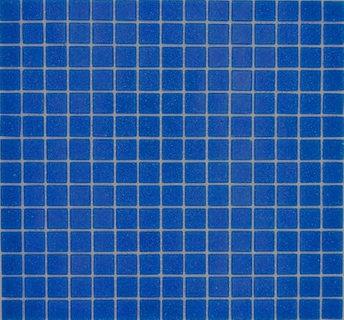 Mosaikfliese Glasmosaik Classic Uni Glas uni dunkelblau papierverklebt Poolmosaik Schwimmbadmosaik von conwire