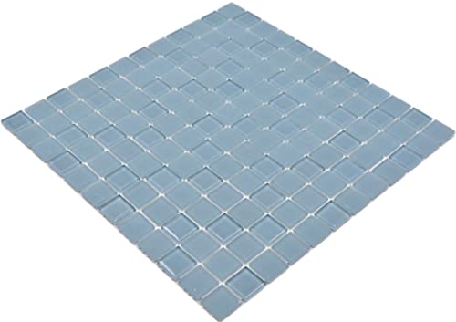 Mosaikfliese Selbstklebende Mosaike Crystal mix grau matt grau Glasmosaik von conwire