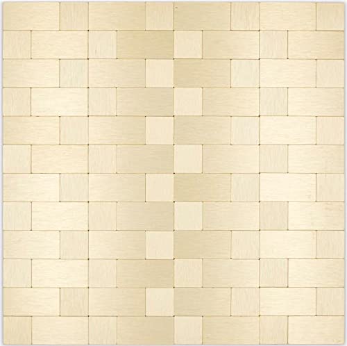 Mosaikfliese Selbstklebende Mosaike Kombi Metall Gold Aluminium von conwire