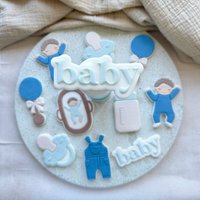Baby Lettering Embosser Stamp & Cookie Cutter Shower Keksausstecher Keksstempel von cookiecutterFabrik