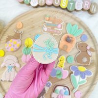 Boho Vintage Osterei Pop Up Easter Fondant Embosser Cookie Stamp Cutter von cookiecutterFabrik