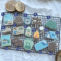 Camping Cookie Cutter & Fondant Stamp Set Adventure Time Themeparty Sugarcookie Tools Camping Cookie Cutter & Fondant Stamp Set Adventure Time Themeparty Sugarcookie Tools von cookiecutterFabrik