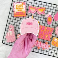 Cool Mum Cap Cookie Embosser Stamp With Cutter von cookiecutterFabrik