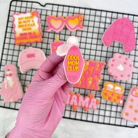 Cool Mum Keychain Cookie Embosser Stamp With Cutter von cookiecutterFabrik