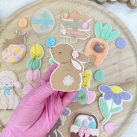 Cute Bunny Pop Up Easter Fondant Embosser Cookie Stamp Cutter von cookiecutterFabrik