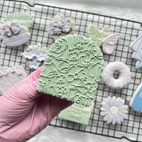 Floral Pattern 5 Fondant Embosser Cookie Stamp Cutter von cookiecutterFabrik