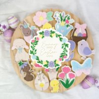 Floraler Kranz Pop Up Wreath Easter Fondant Embosser Cookie Stamp Cutter von cookiecutterFabrik