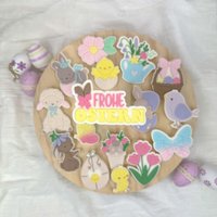 Frohe Ostern Lettering Pop Up Easter Fondant Embosser Cookie Stamp Cutter von cookiecutterFabrik