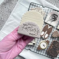 Happy Father's Day Font Stamp Cookie von cookiecutterFabrik