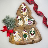 Holiday Goose Cookie Cutter + Embosser Stamp Set - From Santa To Reindeer von cookiecutterFabrik