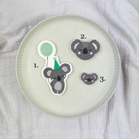 Koala Crew Cookie Cutter + Stamp | Embosser Set Birthday Party, Balloon, Faces von cookiecutterFabrik