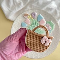 Korb Voll Mit Tulpen Fondant Embosser Cookie Stamp Cutter von cookiecutterFabrik