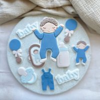 Little Baby Boy Embosser Stamp & Cookie Cutter Shower Keksausstecher Keksstempel von cookiecutterFabrik
