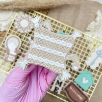 Macrame Pillow Boho Fondant Embosser Cookie Stamp Cutter von cookiecutterFabrik