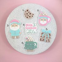 Milk & Cookies For Santa Cookie Cutter + Embosser Stamp Set - Sweet & Simple Christmas von cookiecutterFabrik