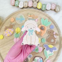 Oster Lamm Sitzend Pop Up Easter Fondant Embosser Cookie Stamp Cutter von cookiecutterFabrik