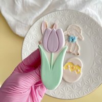 Tulpe Pop Up Fondant Embosser Cookie Stamp Cutter von cookiecutterFabrik