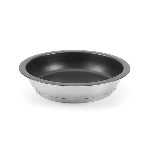 cookvision nesto Edelstahl-Pfanne, antihaft-beschichtet, Chrom-Nickel-Edelstahl, platzsparend, Induktionspfanne für alle Herdarten, backofen-geeignet (Ø 24 cm x 5 cm) von cookvision