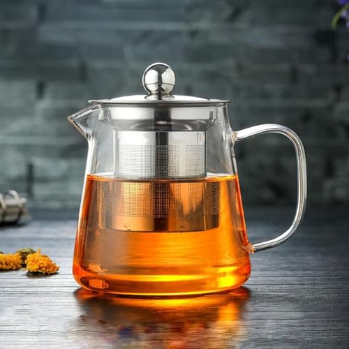 Blazebrew Teapot,Blazebrew Clear Glass Tea Kettle For Stove Top,Large Multi-Brew Borosilicate Glass Teapot,Blazebrew Teapot With Removable Infuser (400ml) von cookx