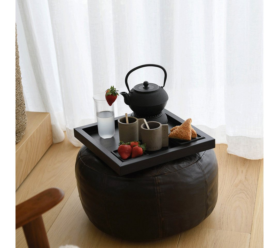 cookx Servierbrett Holz schwarz 40 x 40cm von cookx