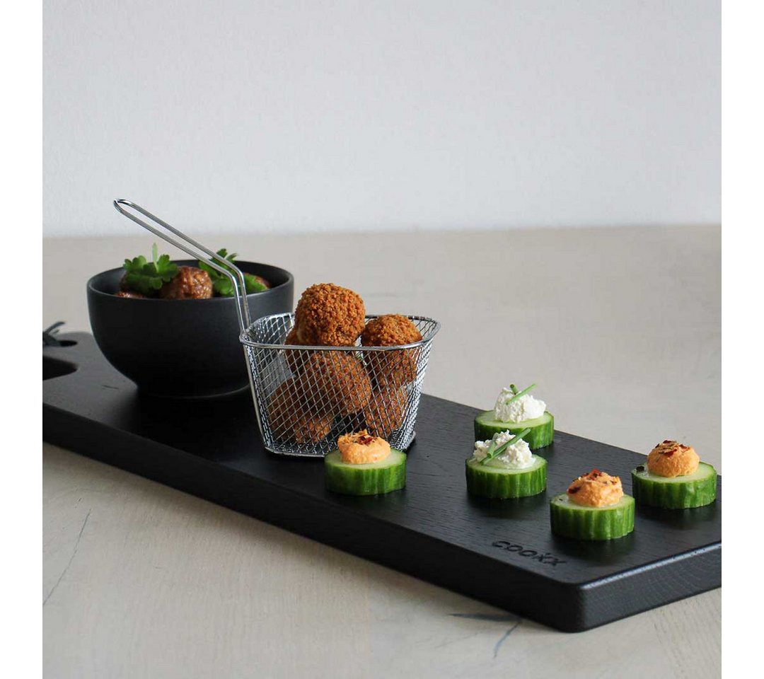 cookx Servierbrett Holz schwarz - Gr. M von cookx