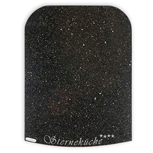 coolina Premium Gleitbrett für den Thermomix - passend für TM5 TM6 TM31 - hochwertiger Gleiter - aus Granit - Star Galaxy + Gravur Sterneküche von coolina