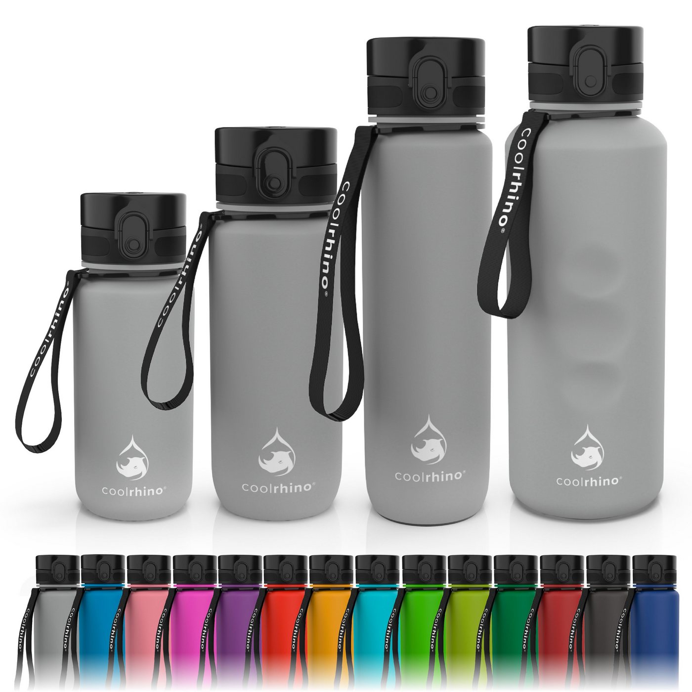 coolrhino Trinkflasche rhinoSport Tritan Sportflasche 350 ml, 650 ml, 1 liter, 1,5 l, Wasserflasche auslaufsicher für Sport, Outdoor, Schule und Fahrrad coolrhino Trinkflasche rhinoSport Tritan Sportflasche 350 ml, 650 ml, 1 liter, 1,5 l, Wasserflasche auslaufsicher für Sport, Outdoor, Schule und Fahrrad von coolrhino