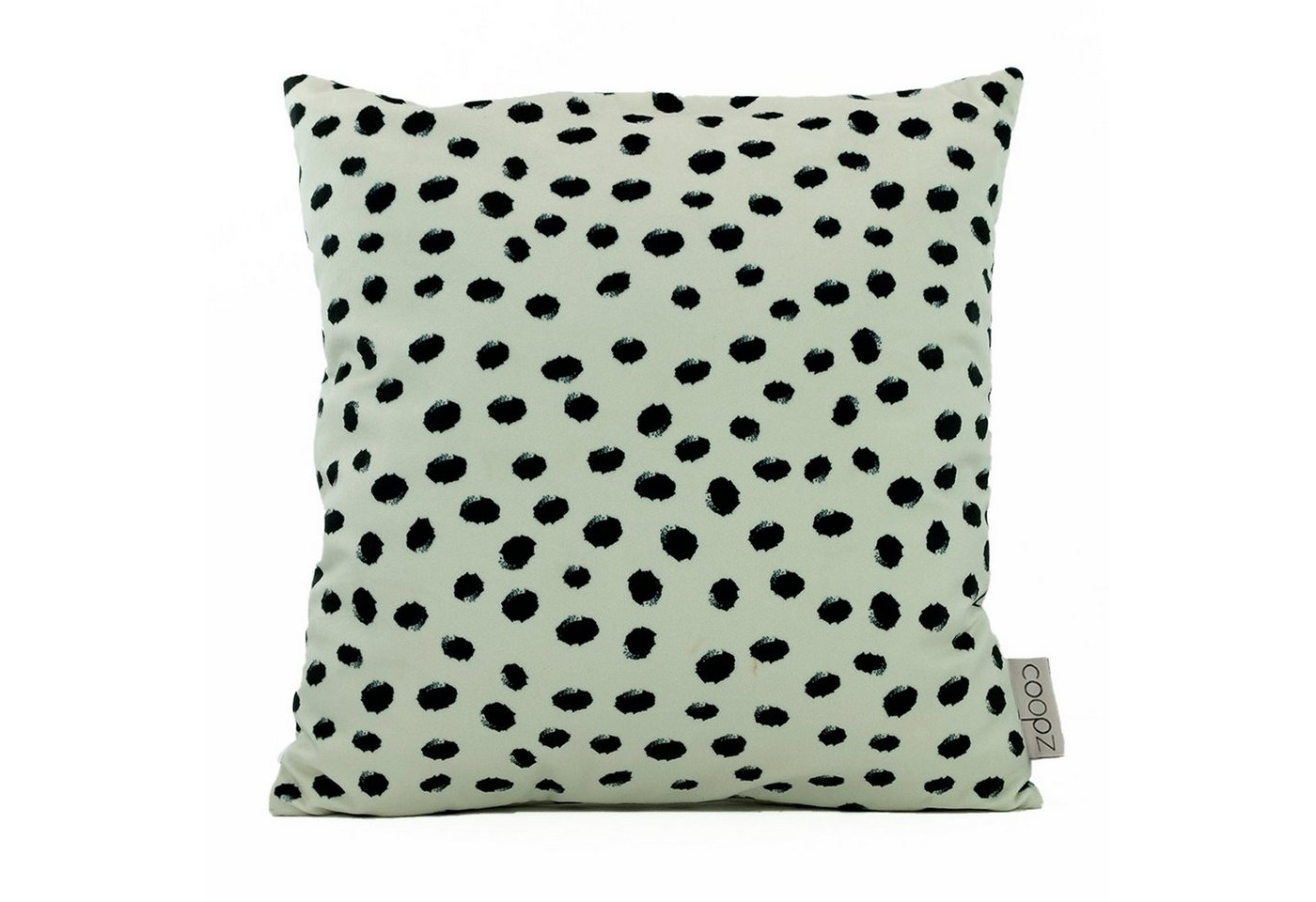 Kissenbezug coopz Kissenbezug Velvet Cheetah white Samt nature Punkte Dots UV-beständig Handmade Grafik, coopz von coopz