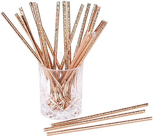 Papierstrohhalme Metallic Pure 25 St. 100% Papier Einweg L:19,7cm biologisch abbaubare Trinkhalme, Farbe:kupferfarben Papierstrohhalme Metallic Pure 25 St. 100% Papier Einweg L:19,7cm biologisch abbaubare Trinkhalme, Farbe:kupferfarben von coopz