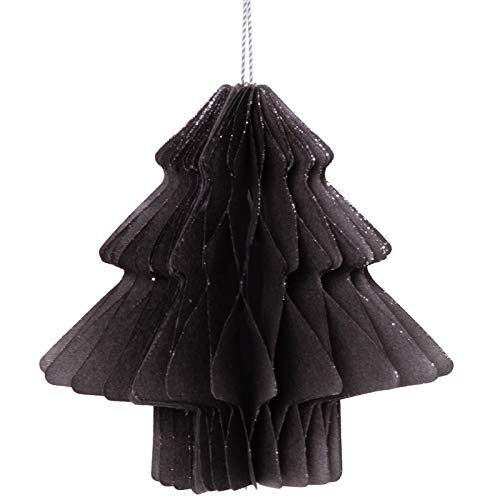 coopz 3er Set Weihnachtsschmuck Tanne 10 Papier Weihnachten Baumschmuck Christbaumkugel, Farbe:anthrazit von coopz