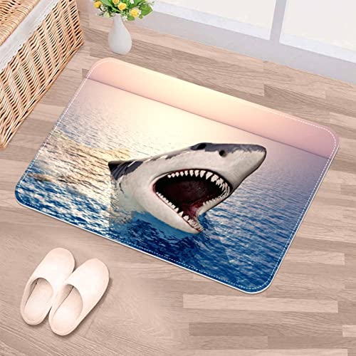 Big Shark 3D-Fußmatte, weich, für den Innenbereich, moderner Teppich, Wohnzimmer, Teppiche für Kinderzimmer, Heimdekoration, Kinderzimmerteppich, 80 x 50 cm von coosun